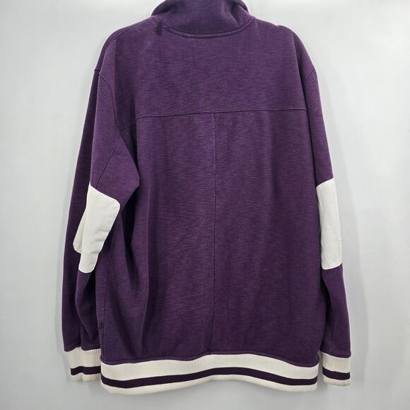 Sean John Letterman Jacket Mens XL Purple Varsity Button Up SJ Streetwear Retro - Picture 2 of 8